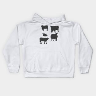 Angus Cattle Pack Kids Hoodie